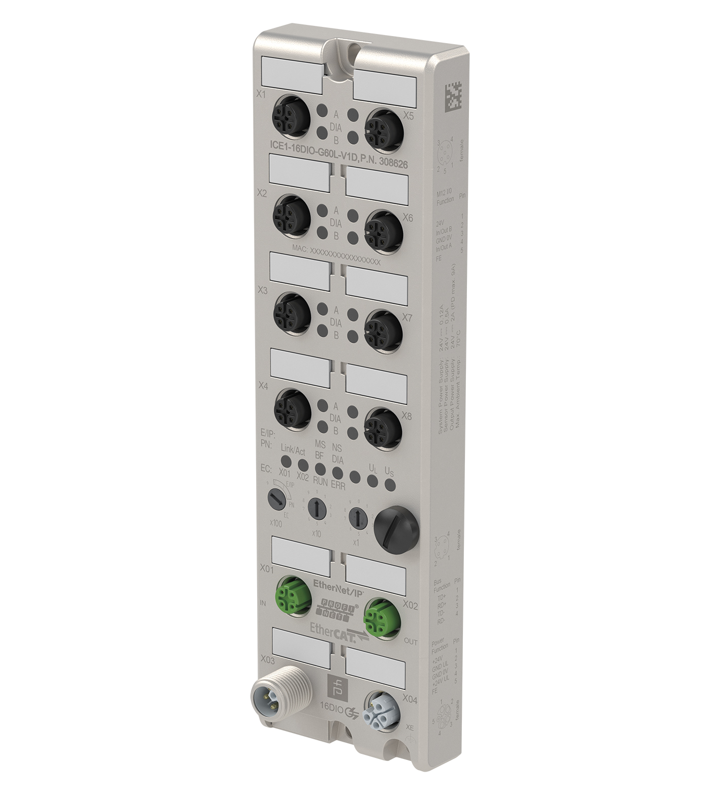 Fieldbus module ICE1-16DIO-G60L-V1D