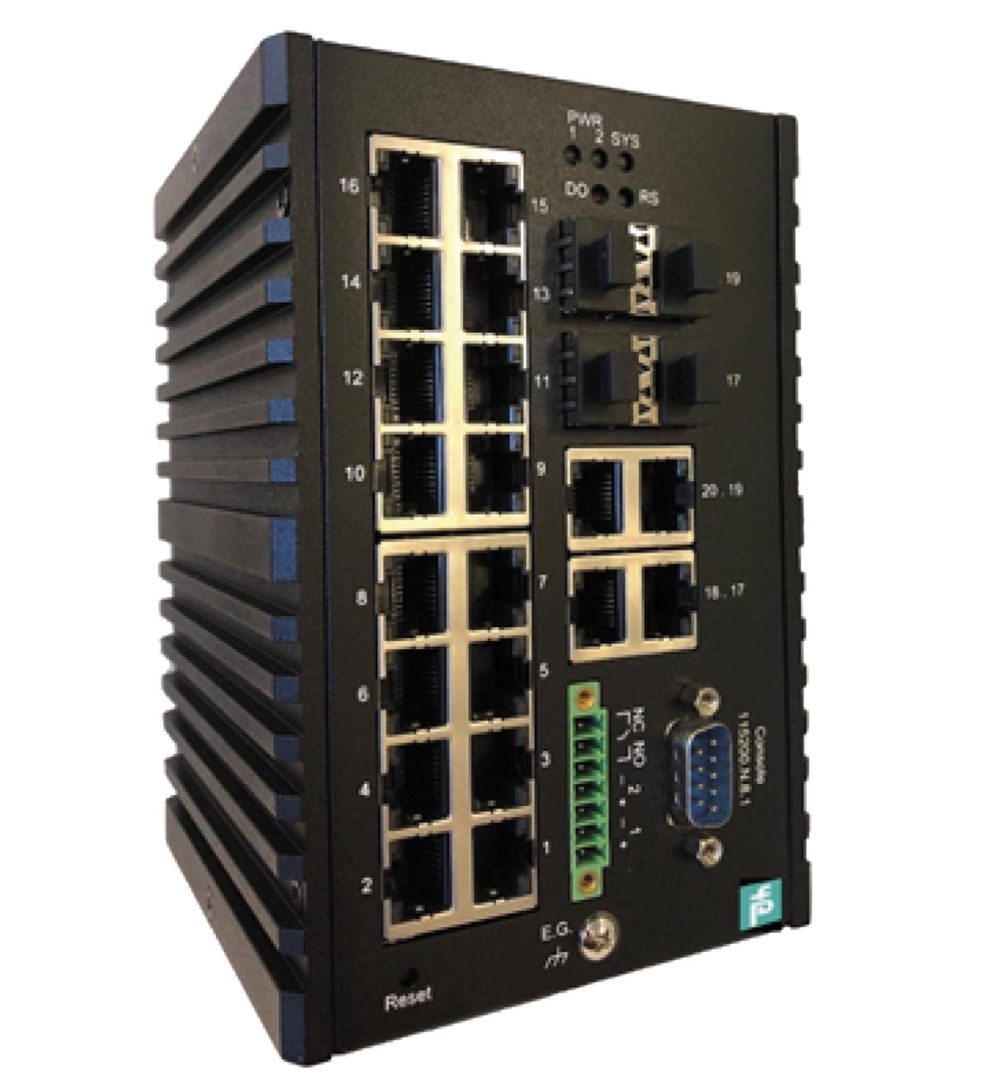 メモリー⑩ Ethernet switch managed gigabit ICRL-M-16RJ45/4CP-G-DIN