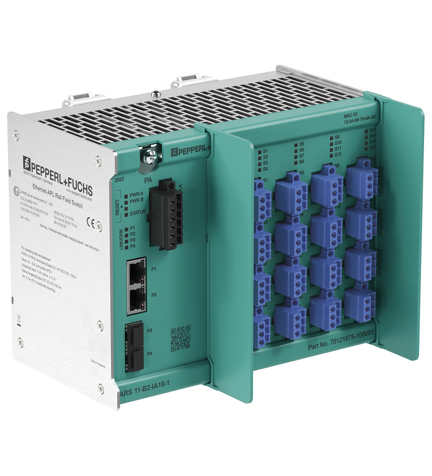 Ethernet-APL Rail Field Switch ARS11-B2-IA16-2